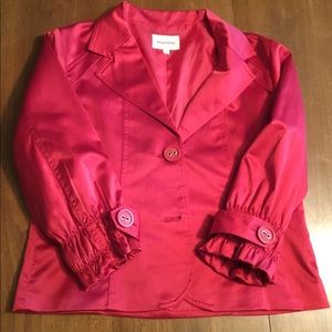 MAESTRO for Anthropologie - Red Satin Jacket Sz M